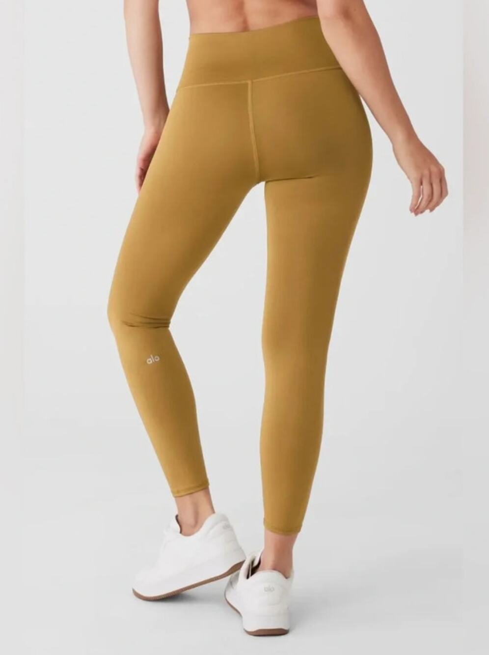 ALO 7/8 High-Waist Airlift Legging Golden Olive Sz XS $134 {W50}